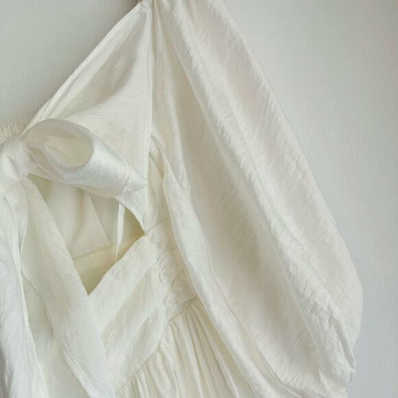 🆕 Hello Molly This is Espionage milk maid boho style mini dress white sz S/4 - Picture 5 of 14